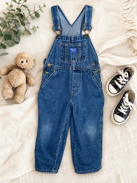 OshKosh B'gosh Other - OSHKOSH B'GOSH Denim Overalls Kids Size 4 Classic Blue Vintage Style